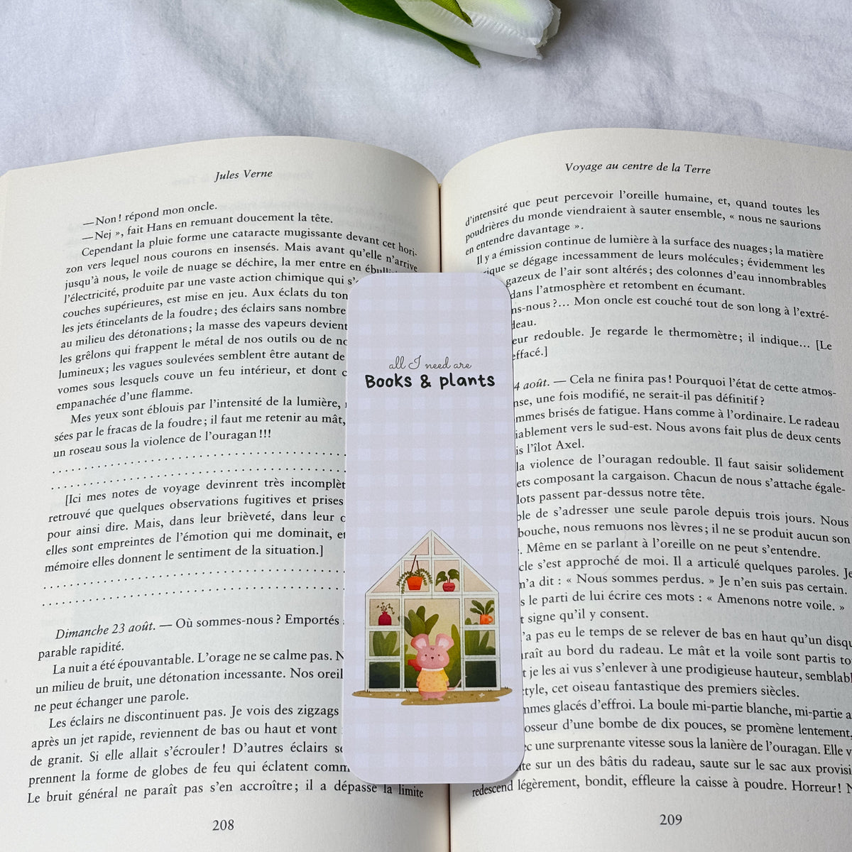 Marque-page « Books & Plants »