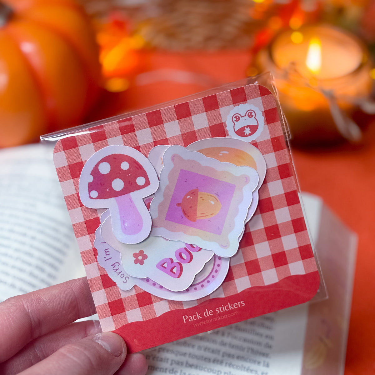 Pack de stickers holographiques – Douceur d’automne