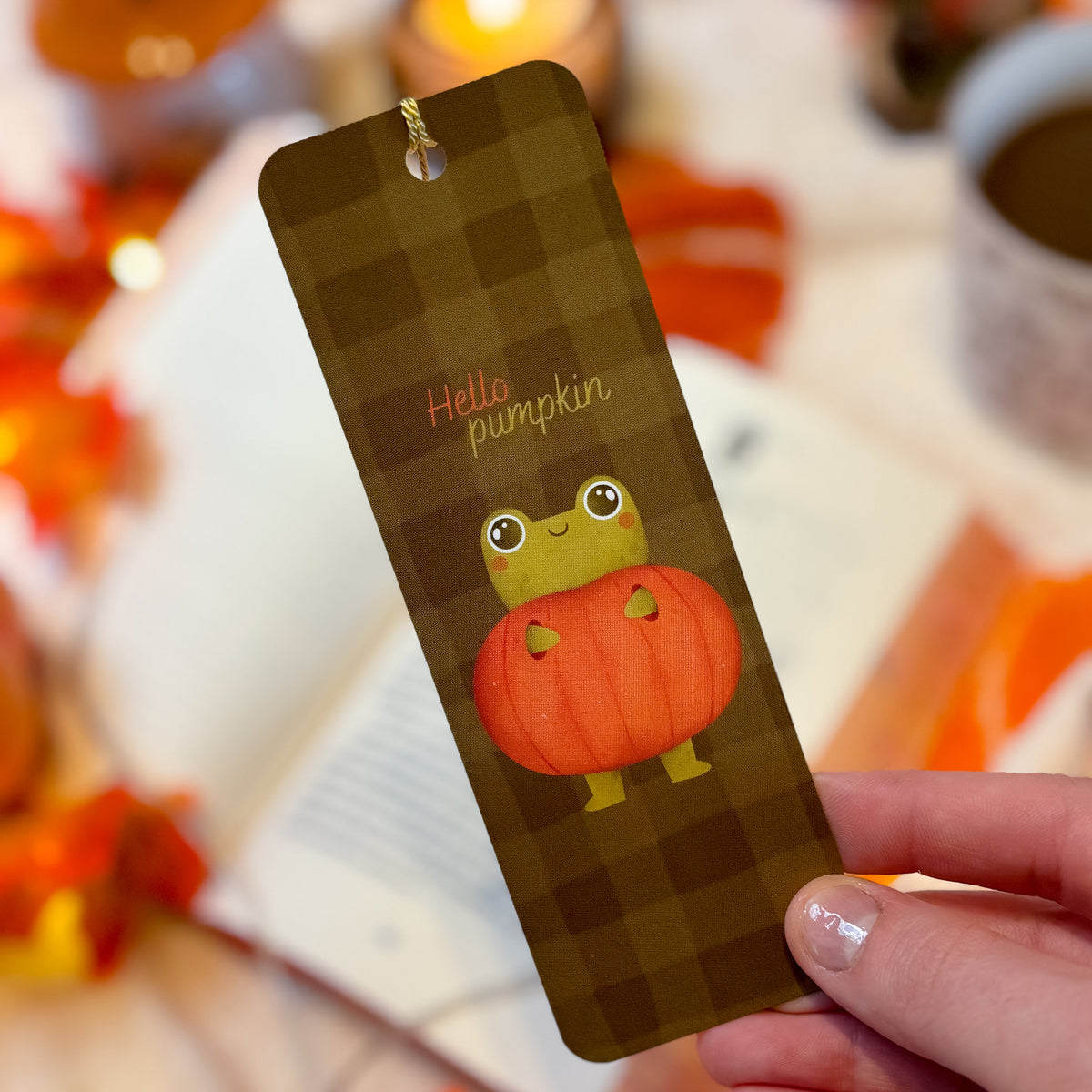 Marque-page Froggy & sa citrouille