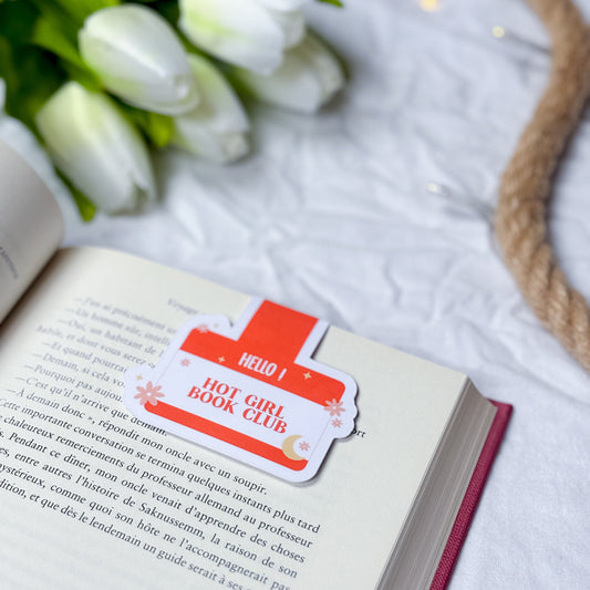 Marque-page magnétique « Hot Girl Book Club »