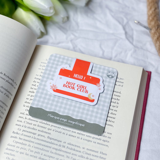 Marque-page magnétique « Hot Girl Book Club »