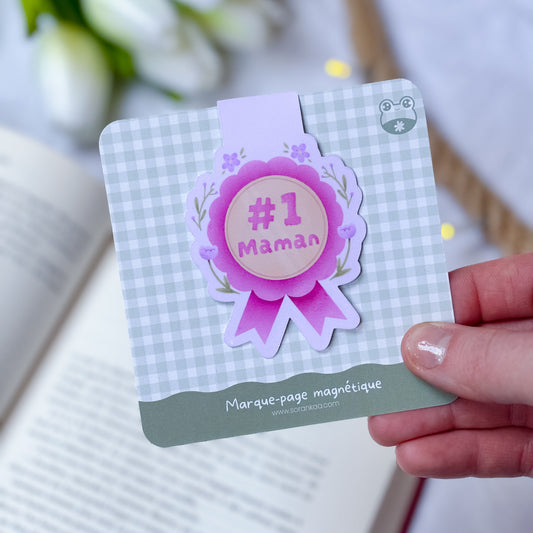 Marque-page magnétique - Fête des Mères « #1 Maman »