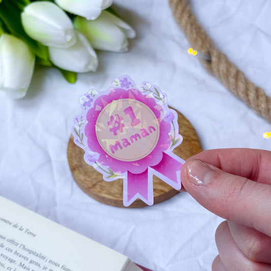 Sticker - Fêtes des mères « #1 maman – holographique »