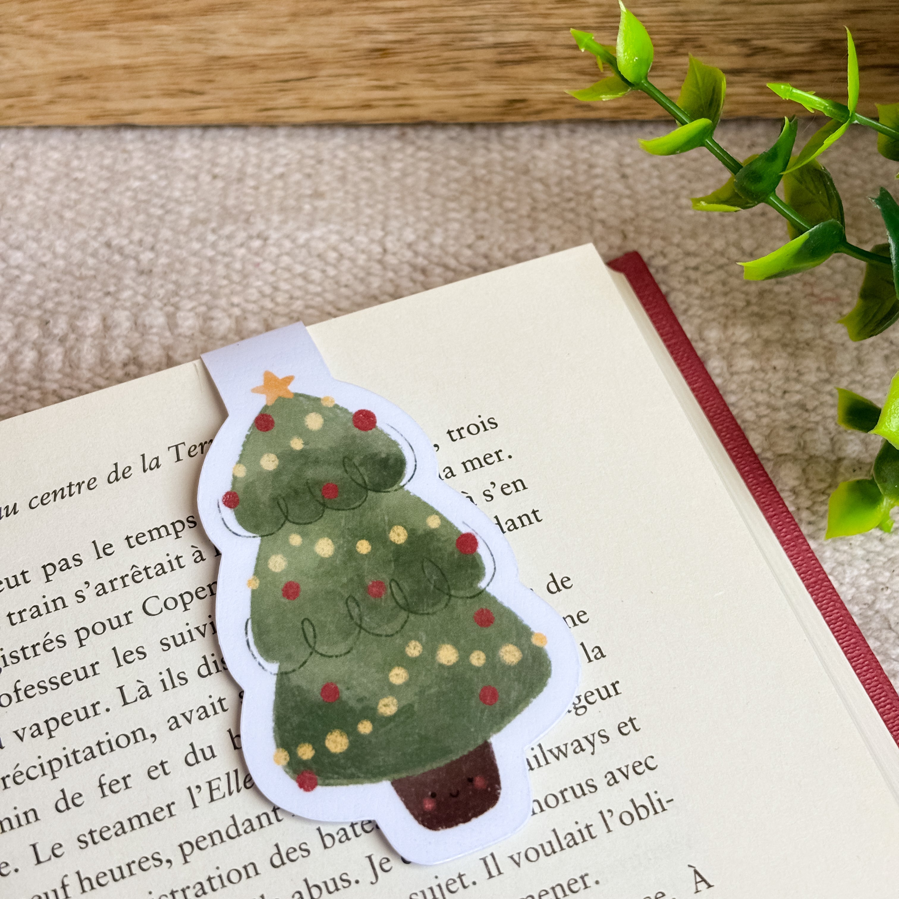 Marque-page magnétique « Sapin de Noël »