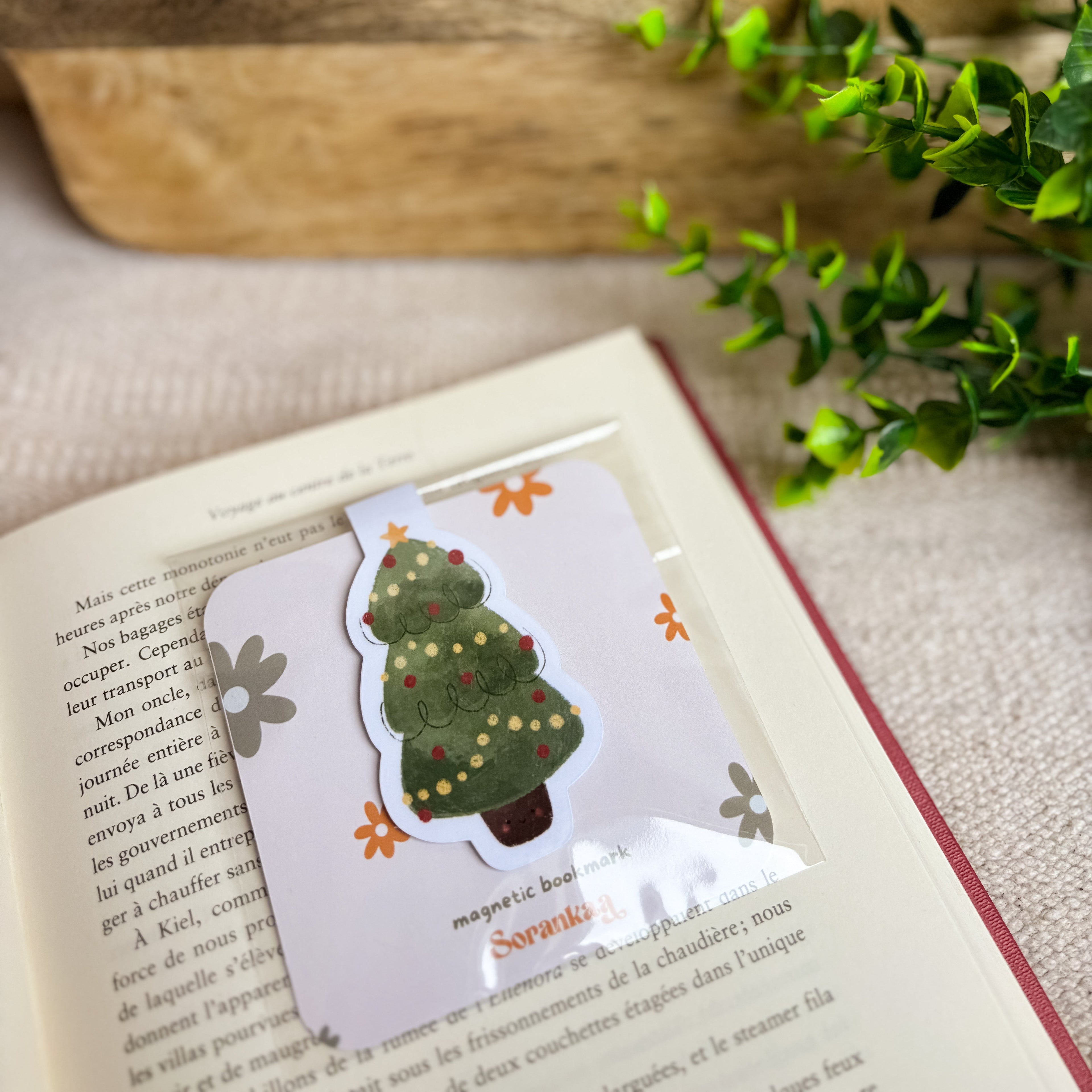 Marque-page magnétique « Sapin de Noël »