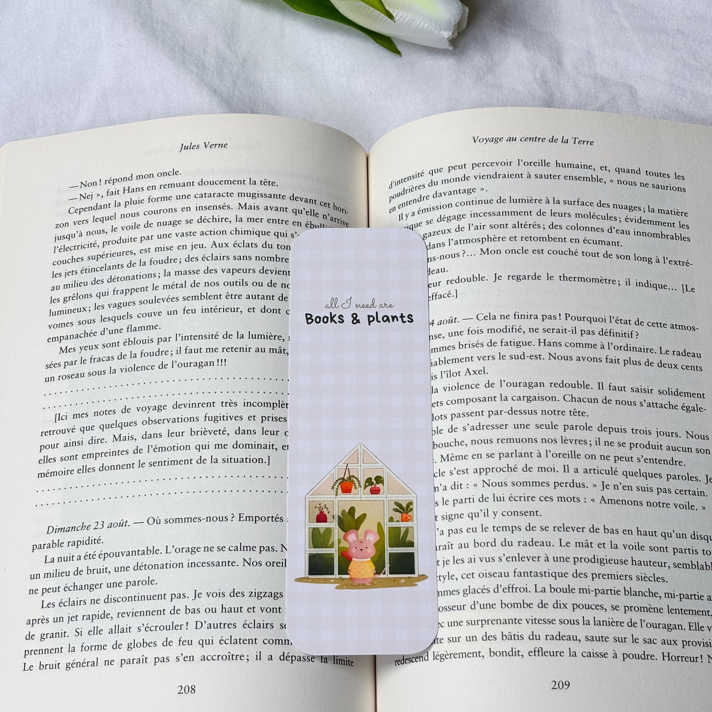 Marque-page « Books & Plants »