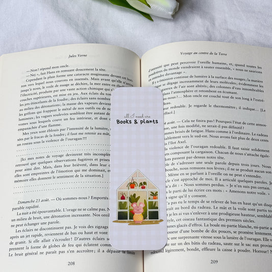 Marque-page « Books & Plants »
