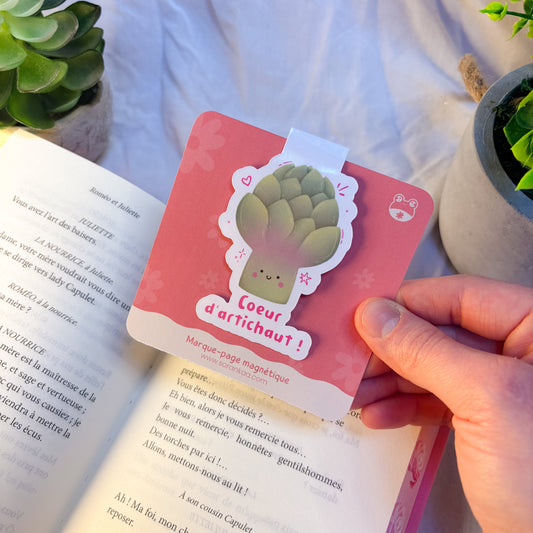 Marque-page magnétique « Cœur d’artichaut »