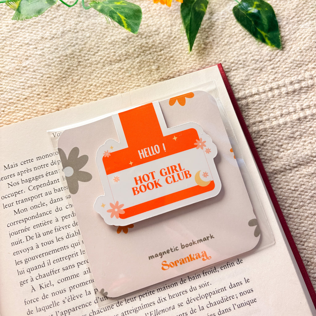 Marque-page magnétique « Hot Girl Book Club »