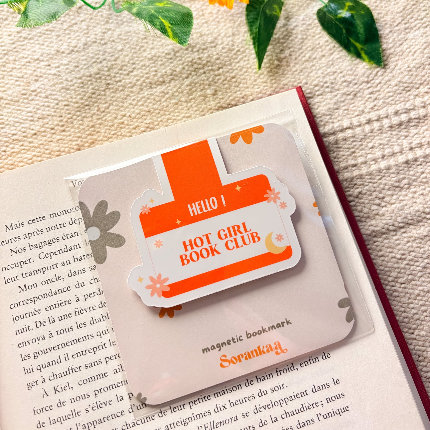 Marque-page magnétique « Hot Girl Book Club »