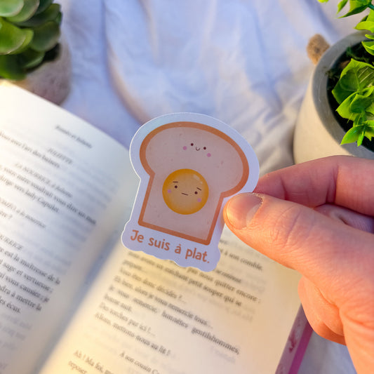 Sticker « Je suis à plat »